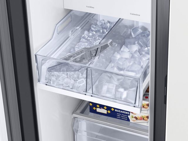 Samsung Bespoke 36 in. 28.0 Cu. Ft. White Glass Side-by-Side Refrigerator-3