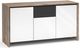 Salamander Designs® Barcelona 336 AV Cabinet-Natural Walnut/Gloss White-0