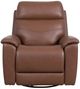 Flexsteel® Meet Your Perfect Match Refined Hickory Leather Power Swivel Gliding Recliner with Power Headrest and Lumbar-1