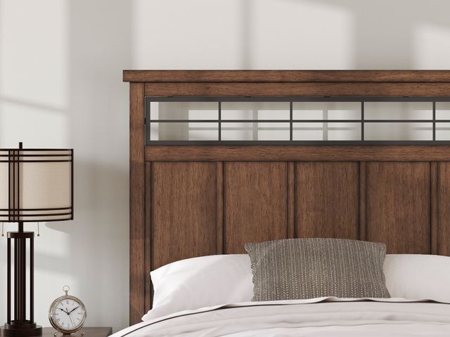 Signature Design by Ashley® Taffenbrook Medium Brown King Storage Panel Bed-2