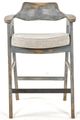 Nest Home Collections Wagner Anew Gray/Distressed Blue Bar Stool-1