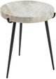 Crestview Collection Maxwell Light Gray Top Accent Table with Black Base-0
