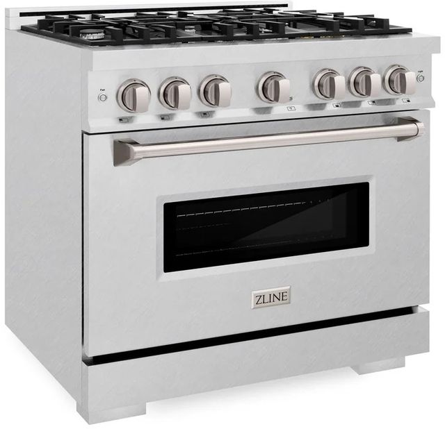 ZLINE Classic 36" Satin Stainless Steel Pro Style Dual Fuel Range-2