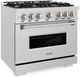 ZLINE Classic 36" Satin Stainless Steel Pro Style Dual Fuel Range-2