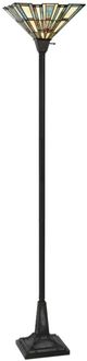 Cal® Lighting & Accessories Tiffany Dark Bronze Torchiere Floor Lamp-0