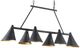 Currey & Company Culpepper Contemporary Gold Leaf/French Black Rectangular Chandelier-0