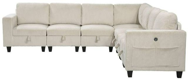Homelegance® Walterboro 7-Piece Beige Modular Sectional with Storage and Reclining Back Rest-2