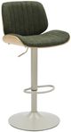 Armen Living Brock Ivory/Oak/Vintage Green Barstool-0
