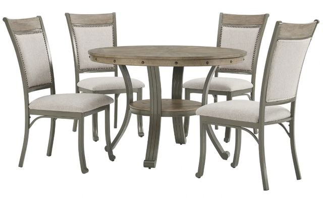 Powell® Franklin 5-Piece Pewter Gray/Taupe Dining Set-0