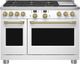 Café™ 48" Brushed Brass Pro Range Handle and Knob Kit-2