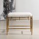 Uttermost® Karleen Antique Brass/Ivory Small Bench-2