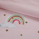 Olliix by Mi Zone Kids Alicia Pink Full Rainbow Metallic Printed Stars Complete Bed and Sheet Set-4