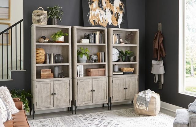 aspenhome® Zane Parchment Door Bookcase-2
