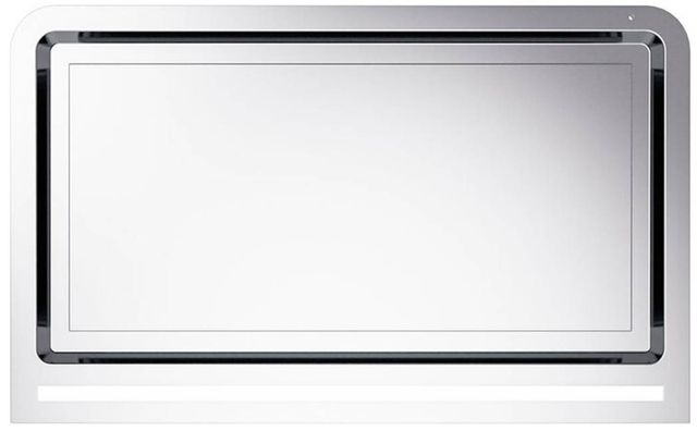 Ilve® Panoramagic 36" Matte Black Wall Mounted Range Hood with Silver Trim-3