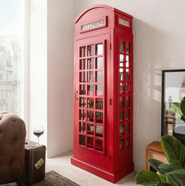 Jaipur Furniture Giles Red Bar Storage Cabinet-3