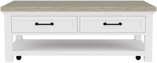 Riverside Furniture Cora Fog Large Cocktail Table with Cloud Base-2