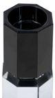 A & B Home Black/Clear Tealight Candle Holder-3