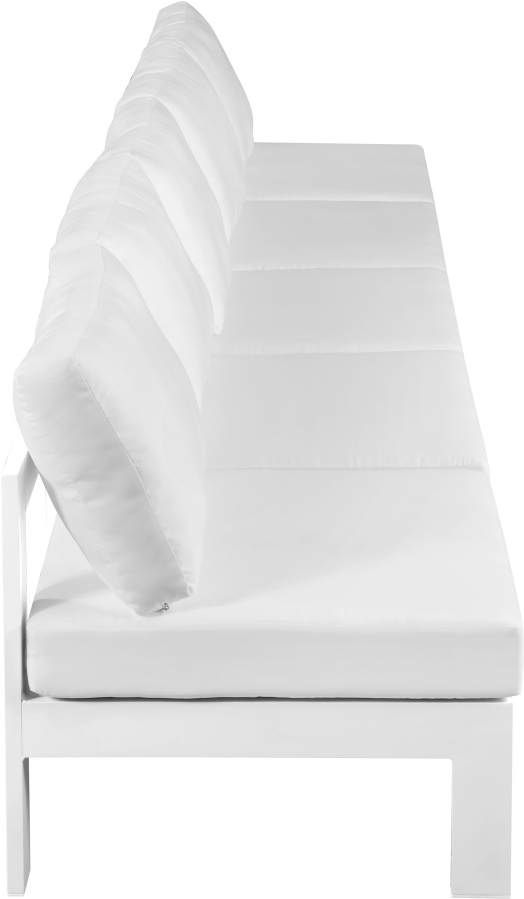 Meridian Furniture Nizuc 5-Piece White Outdoor Patio Modular Sofa-2
