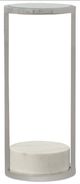Century® Grand Tour Furniture Clear/Polished Nickel Spot Table with White Base-0