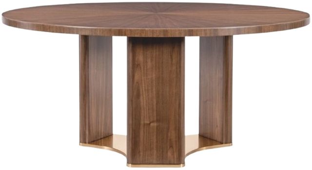 Hooker® Furniture Eleana Light Caramel Round Dining Table with Sunlit Bronze Base-0