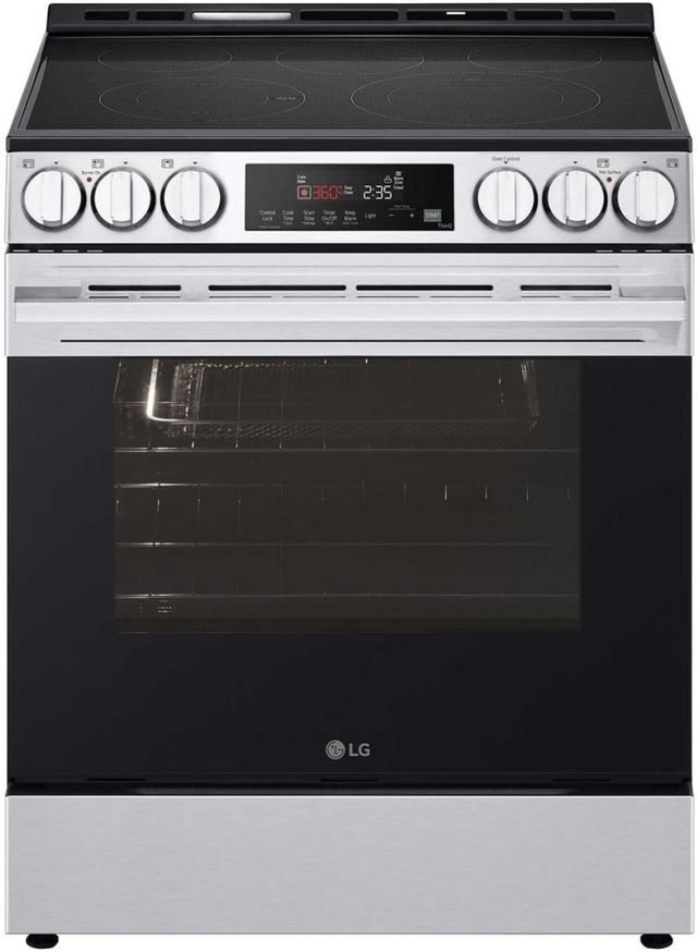 LG 30" PrintProof® Stainless Steel Smart Glass-Top Slide In Electric Range with ProBake Convection®
