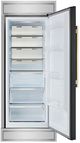 FORNO® Maderno Series Espresso 32" 13.6 Cu. Ft. Black and Antique Brass Built In Right Hinge Convertible Refrigerator/Freezer-1