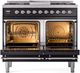 Ilve® Nostalgie II Series 40" Glossy Black Pro Style Dual Fuel Range-1