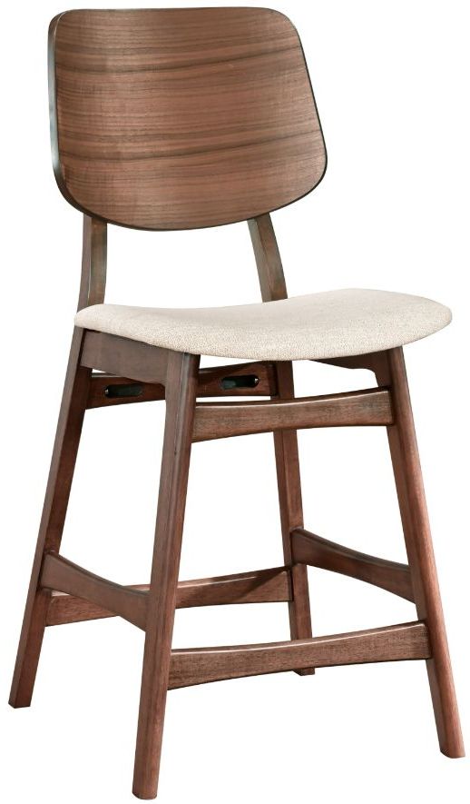 New Classic® Home Furnishings Oscar Natural/Walnut Counter Stool-0
