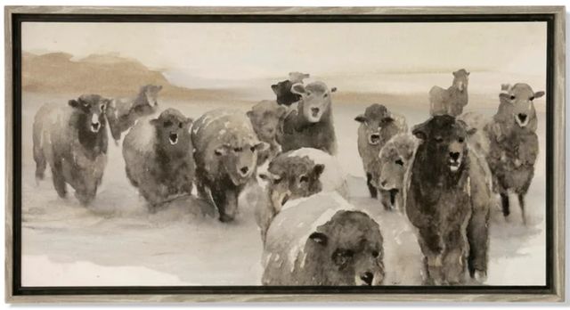 Stylecraft Winter Sheeps II Beige/Black Wall Art-0