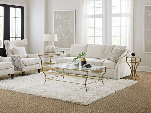 Hooker® Furniture Melange Laureng Glass Top Martini Table with Gold Base-1