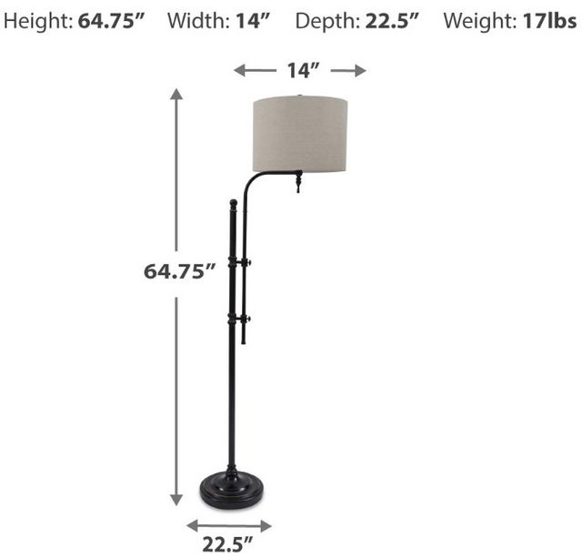 Signature Design by Ashley® Anemoon Black Floor Lamp-2
