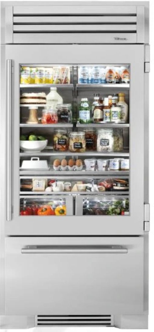 True® 36" 22.6 Cu. Ft. Stainless Steel Built-In Bottom Freezer Refrigerator-0