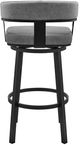 Armen Living Lorin Black/Gray 30" Swivel Bar Stool -2
