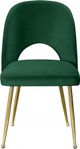 Meridian Furniture Logan Green/Gold Velvet Dining Chair-1