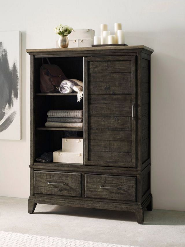 Kincaid® Furniture Plank Road Wheeler Charcoal Door Chest-3