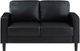 Coaster® Ruth Black Upholstered Track Arm Loveseat-1