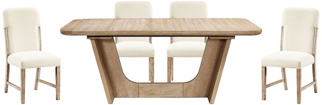 Mazin Furniture Wilshire 5-Piece Natural Oak Dining Set-0