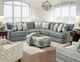 Fusion Furniture Handwoven Slate Riverdale Toca Madera Slate Cocktail Ottoman-1