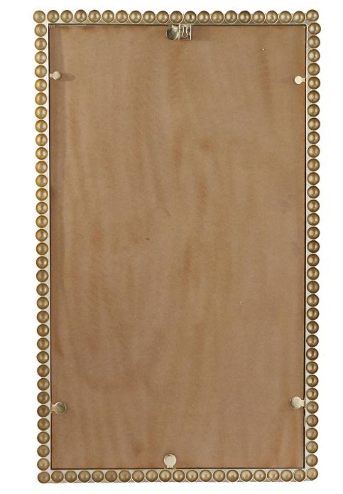 Deco Marche CosmoLiving by Cosmopolitan Gold Rectangular Beaded Wall Mirror-2