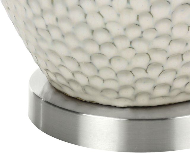 Monarch Specialties Inc. 28"H Cream Ceramic Table Lamp-3