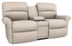 La-Z-Boy® Robin Linen Power Reclining Loveseat with Console, Headrest, and Lumbar-0