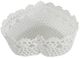 A & B Home White Lace Heart Tray-0