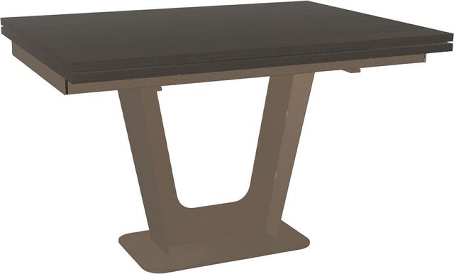 Amisco Customizable Amelia 72" Rectangular Extendable Table with 1" White Oak Veneer Top and 2 Leaves-0