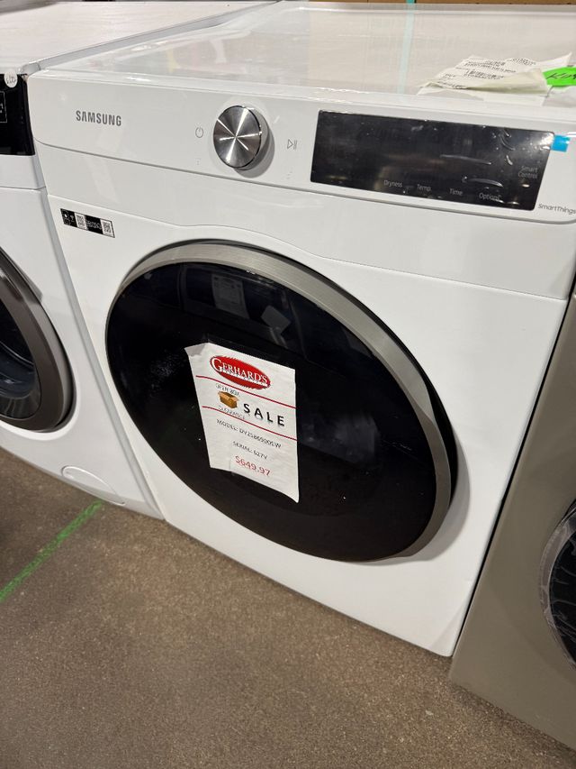 Samsung 4 Cu. Ft. White Front Load Electric Dryer -0