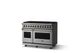 Viking® 5 Series 48" Stainless Steel Pro Style Dual Fuel (LP) Range with Polished Chrome Trim-2