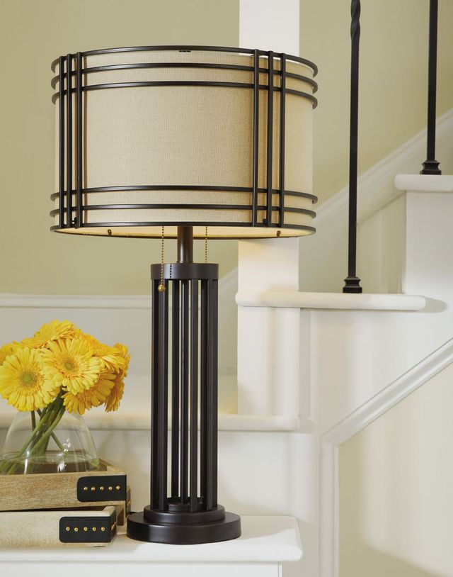 Signature Design by Ashley® Hanswell Dark Brown Table Lamp-2