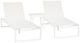 Linon Alora 3-Piece White/ Aluminum/Fabric Lounge Chair Set-0