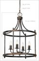 Forty West Arlington Black 4-Light Chandelier-1