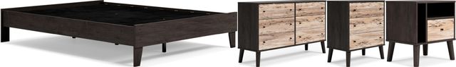 Signature Design by Ashley® Piperton 4-Piece Black Queen Platform Bed Set-0