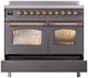 Ilve® Nostalgie II Series 40" Matte Graphite Pro Style Induction Range-4